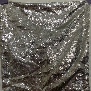 Silver Sequined Pillow Sham